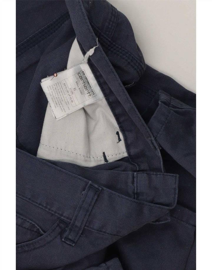 Carhartt Herre Casual Shorts W32 Medium Marineblå Bomuld