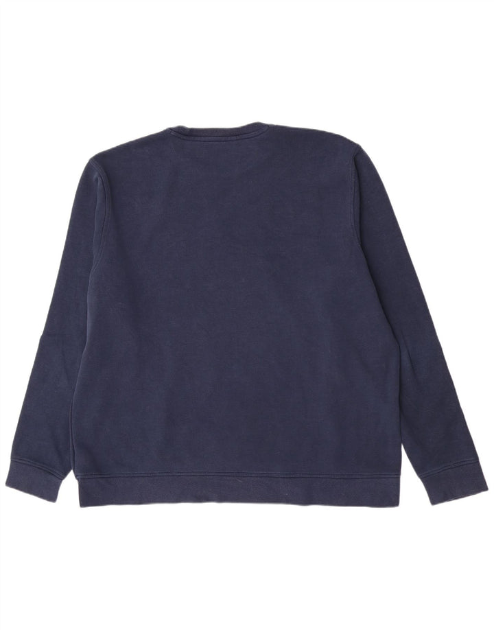 Adidas Herre Regular Fit Sweatshirt Jumper XL Marineblå Bomuld