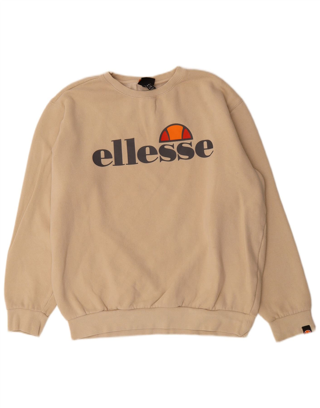 Ellesse Herre Grafisk Sweatshirt Jumper XL Beige Bomuld