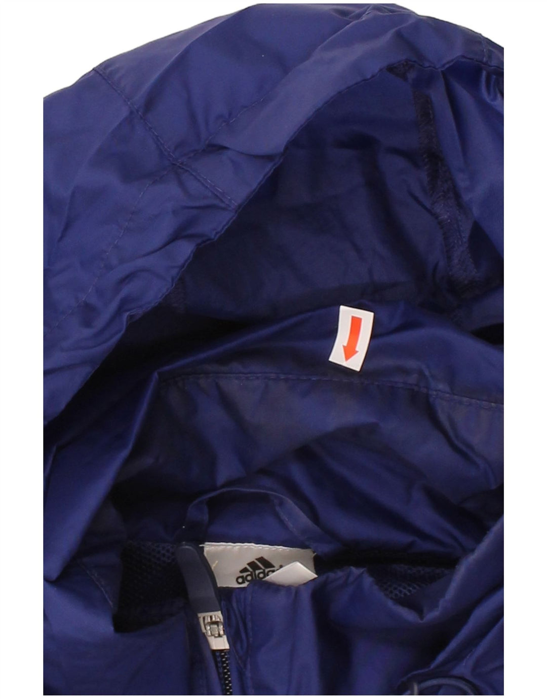 ADIDAS Mens Graphic Rain Jacket UK 38 Medium Navy Blue