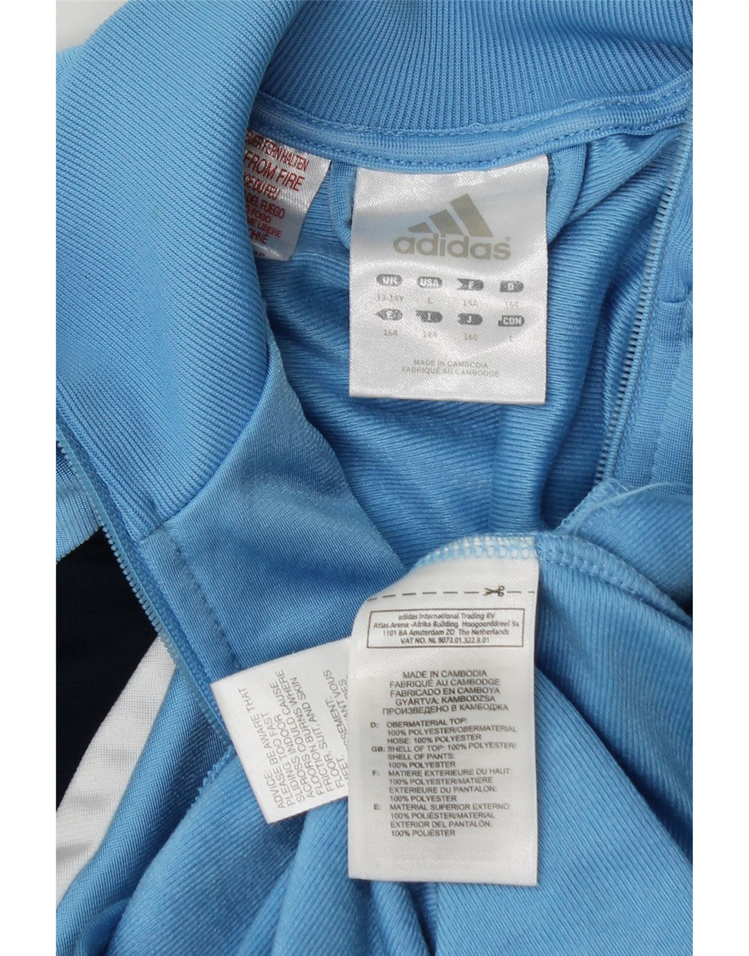 Adidas Træningsdragt Topjakke til drenge 13-14 år Blå Colourblock Polyester