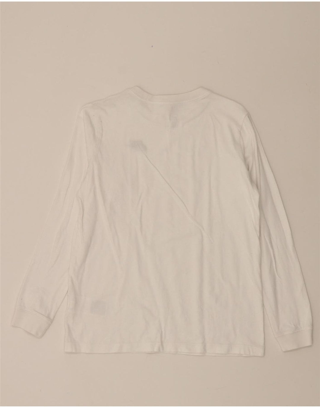 NIKE Boys Top Long Sleeve 13-14 Years XL White Cotton Vintage Nike and Second-Hand Nike from Messina Hembry 