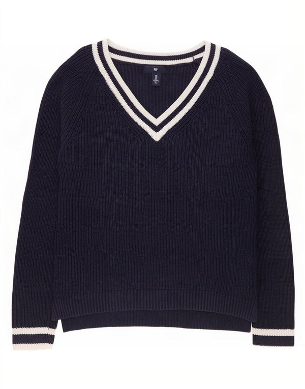 Gap Dame V-hals sweater UK 10 Small Navy Blue