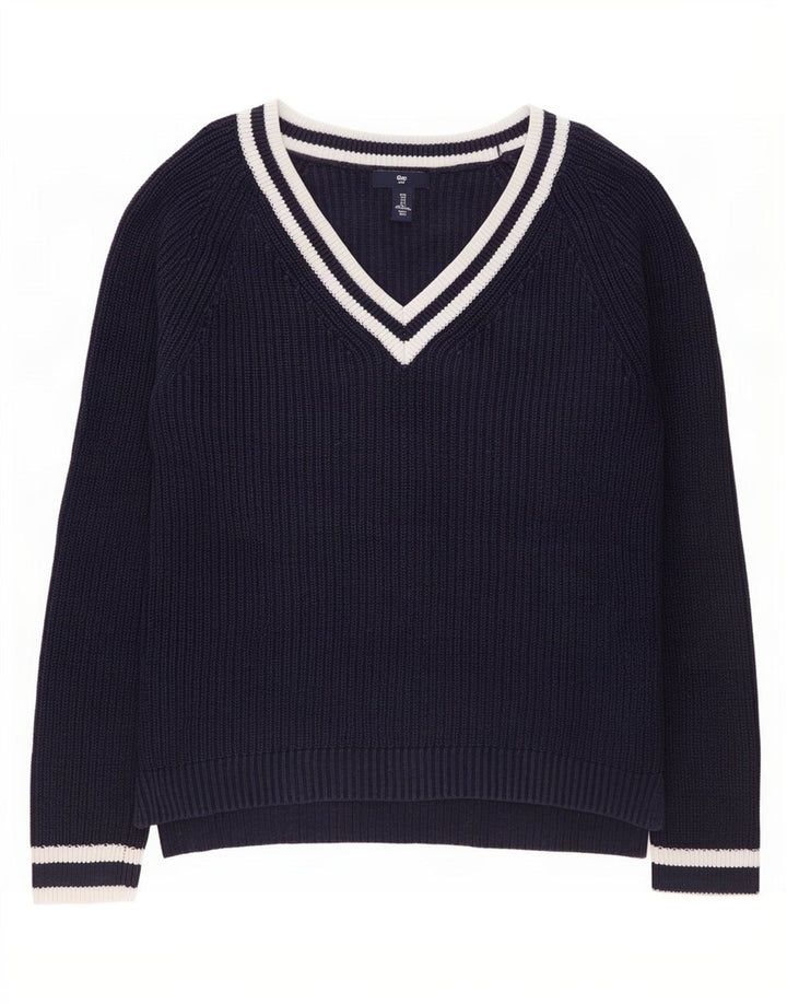 Gap Dame V-hals sweater UK 10 Small Navy Blue