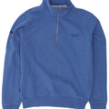 Superdry Sweatshirt med lynlås til mænd, lille blå bomuld