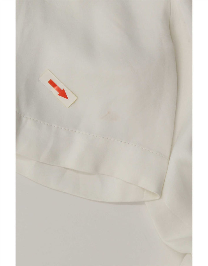 Zara kortærmet skjorte til kvinder UK 14 Medium White Viscose