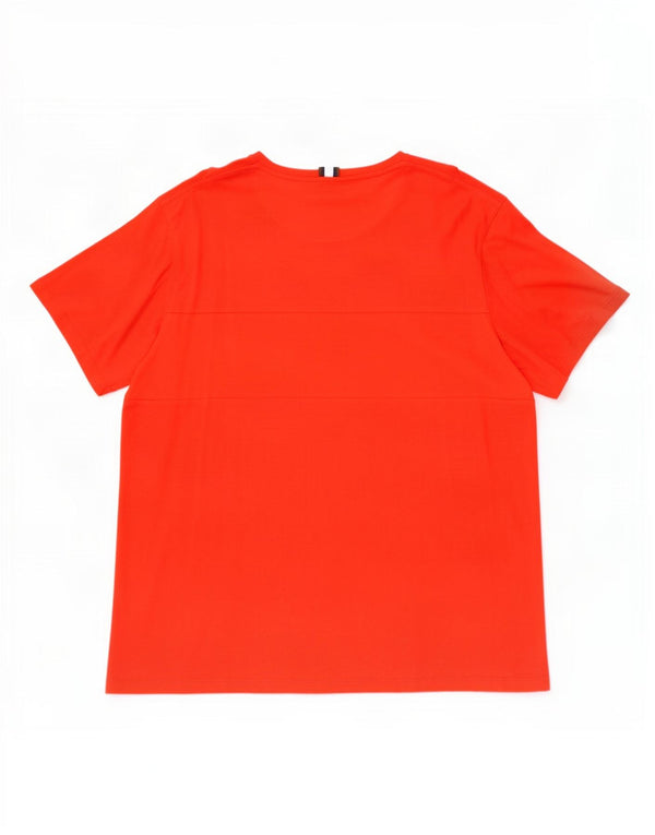 Ted Baker Herre T-Shirt Top Størrelse 6 2XL Rød Bomuld