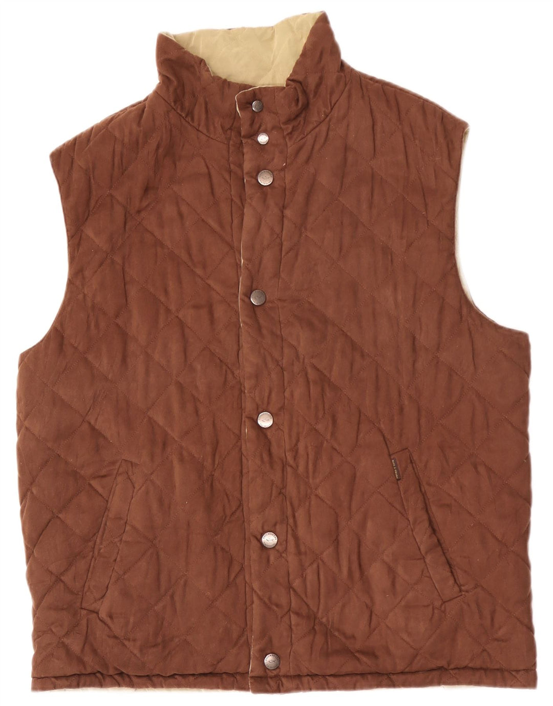 Paul & Shark Herre Quiltet Gilet UK 40 Large Brown