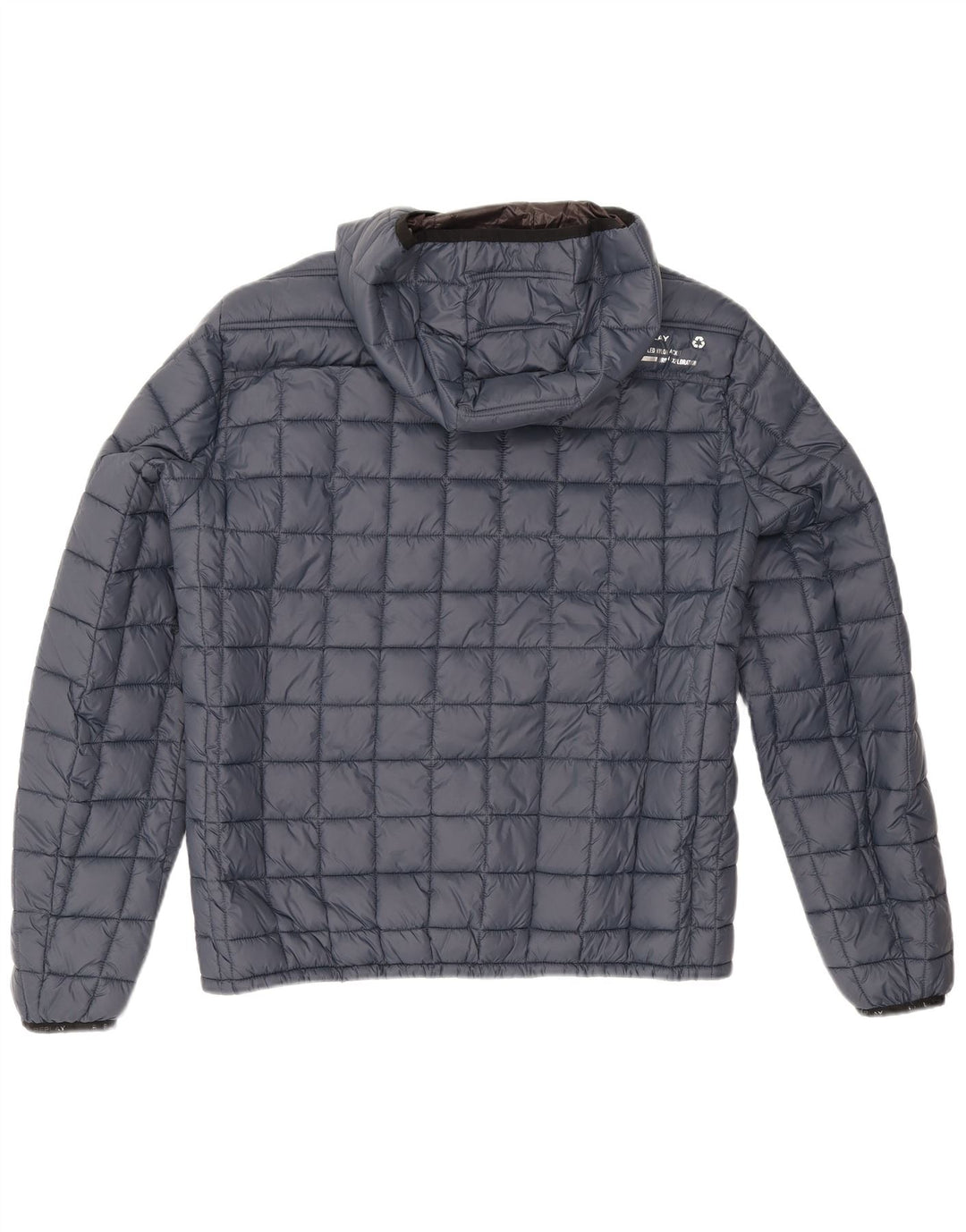 Replay Dame Hætte Polstret Jakke UK 16 Large Navy Blue Polyamide