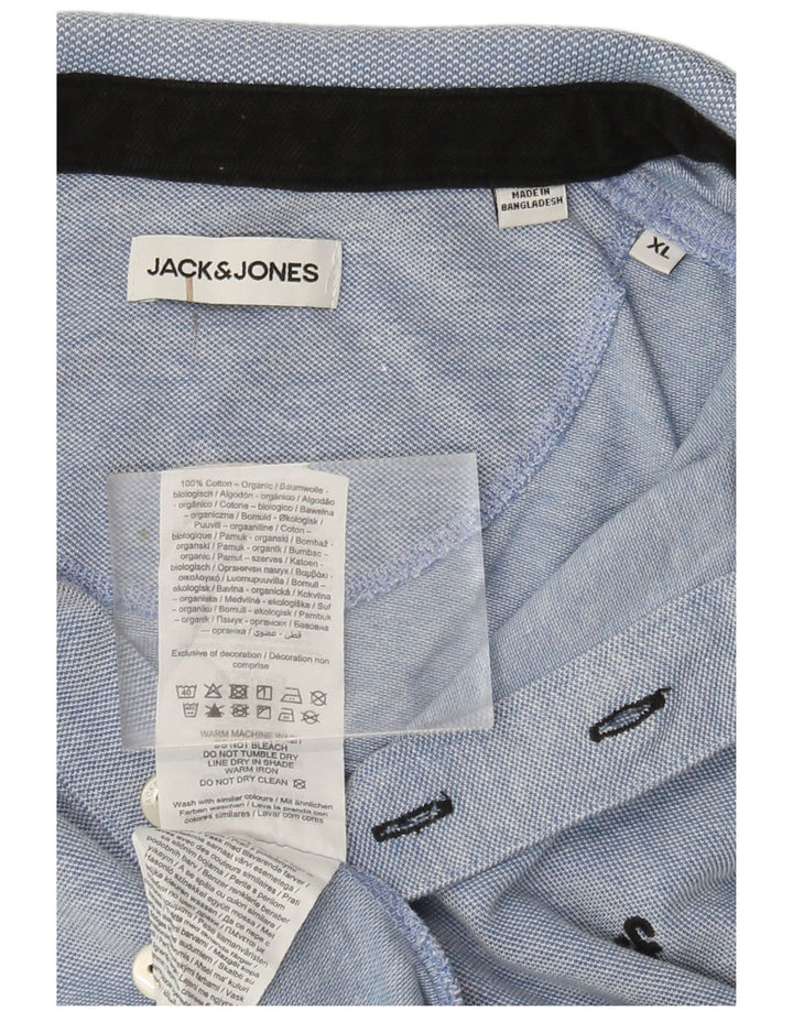 Jack & Jones herre poloshirt XL blå bomuld