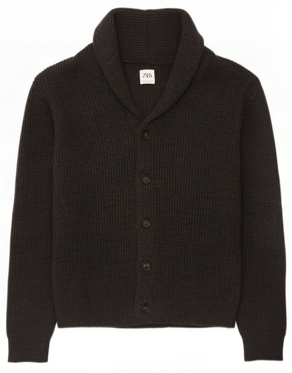 Zara Herre Cardigan Sweater Large Grå