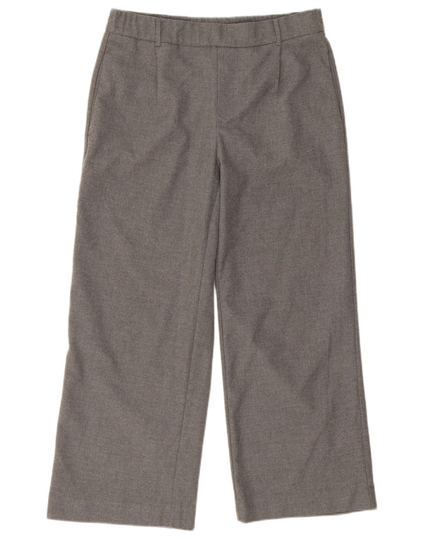 Zara Womens Wide Leg Chino Trousers Small W26 L25 Grey
