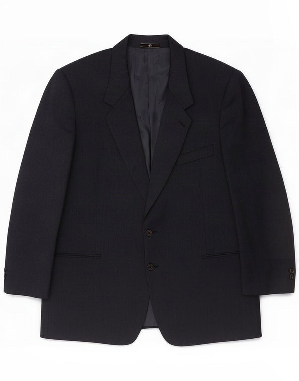 Valentino Herre 2-knaps blazerjakke IT 56 3XL Navy Blue Virgin Wool