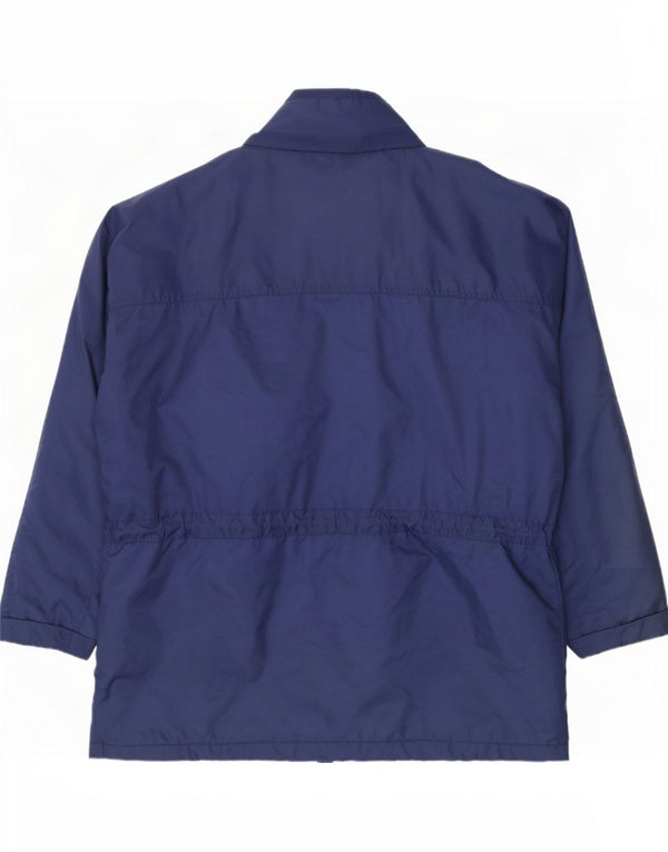 Fila Herre Hooded Windbreaker Jacket UK 40 Large Navy Blue Nylon
