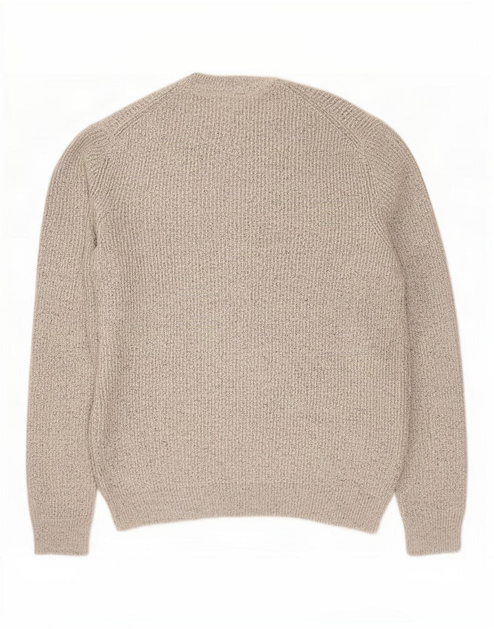 Marks & Spencer Herre sweater med rund hals, stor grå flækket polyamid