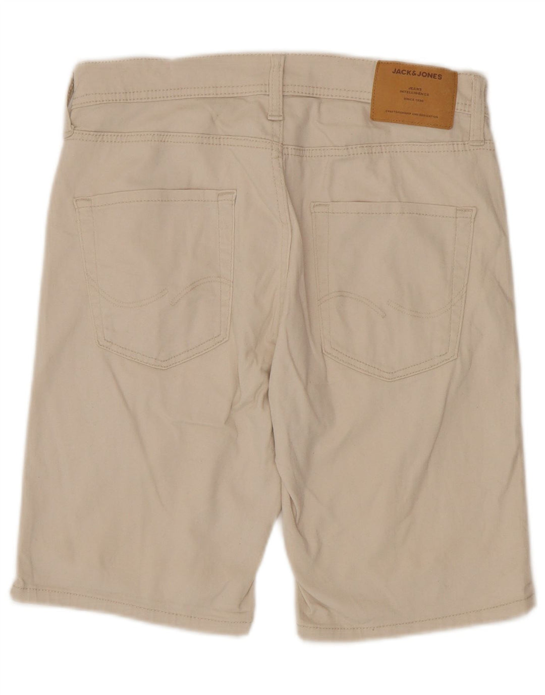 Jack & Jones Herre Regular Casual Shorts Små W29 Beige Bomuld