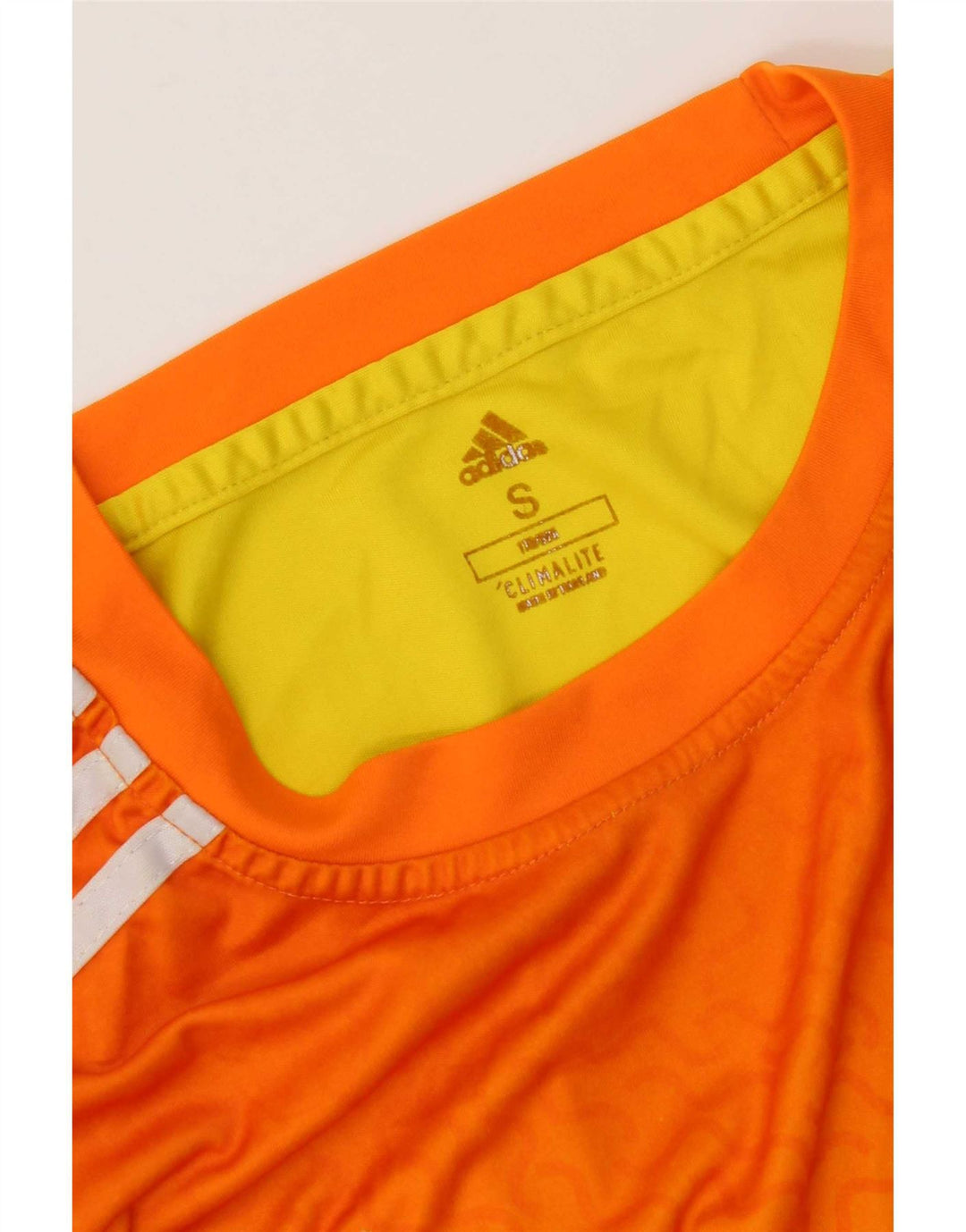 Adidas Herre Climalite T-Shirt Top Lille Orange Colourblock