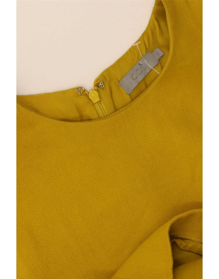 Cos Dame Ærmeløs Shift Dress IT 42 Medium Gul
