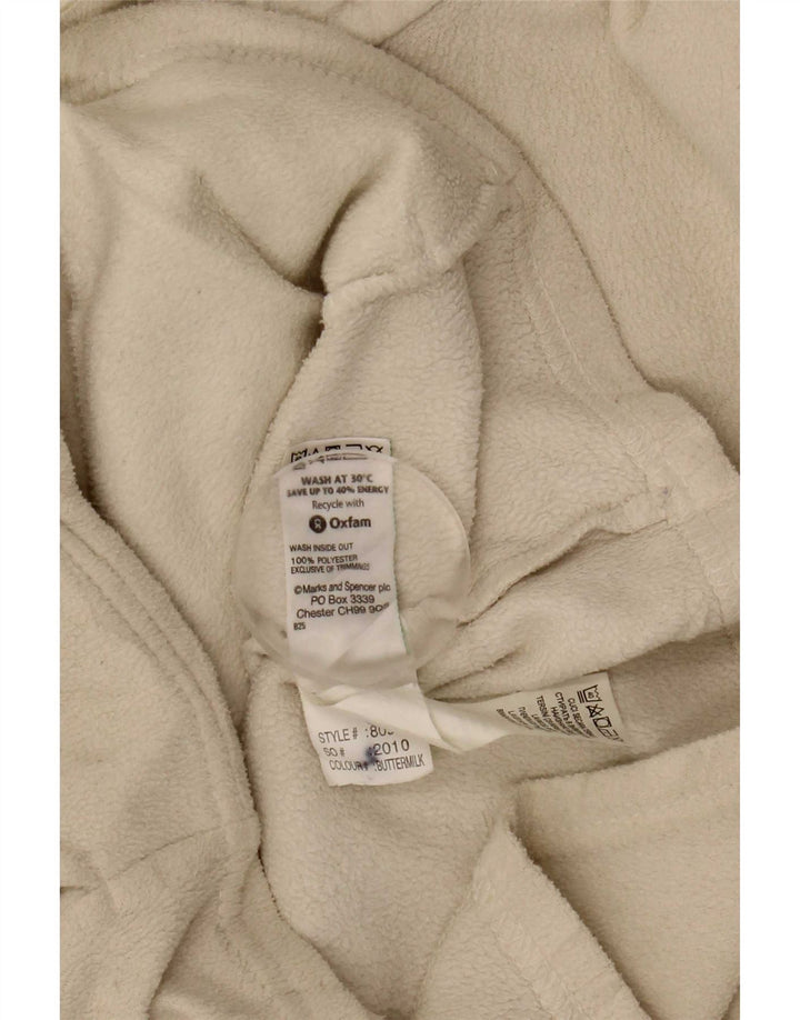 Marks & Spencer Fleecejakke til kvinder UK 12 Medium Beige Polyester