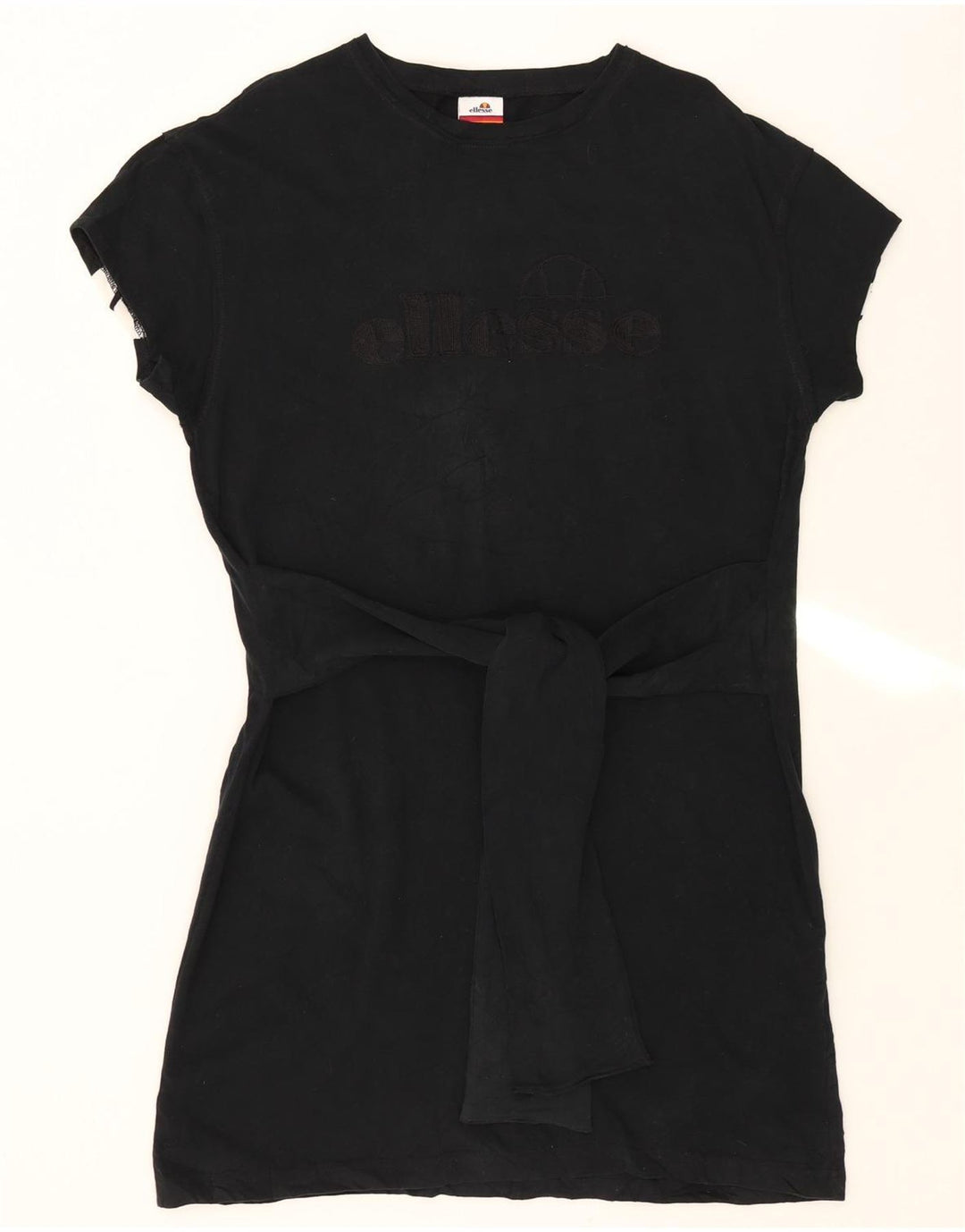 ELLESSE Womens Graphic T-Shirt Dress US 6 Medium Black Cotton Vintage Ellesse and Second-Hand Ellesse from Messina Hembry 