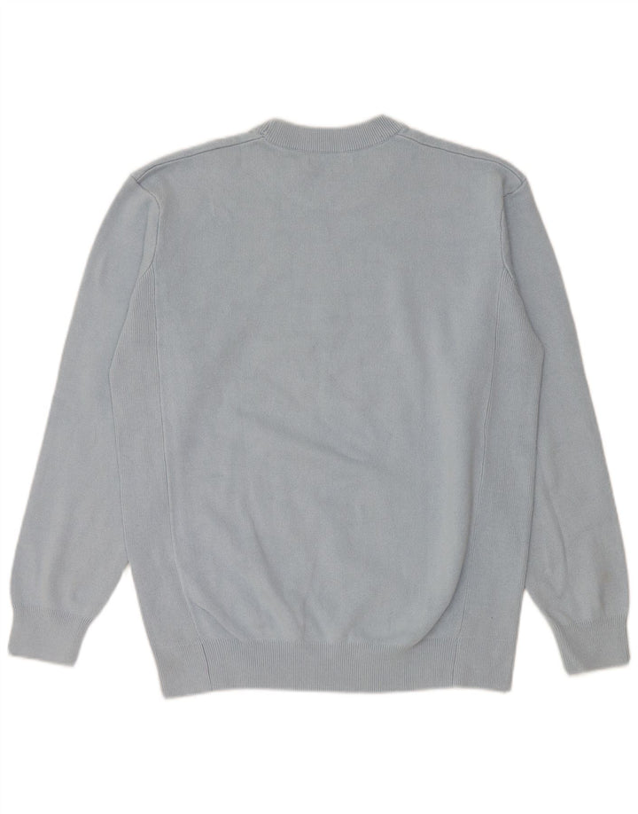 Zara Herre sweater med rund hals, lille blå