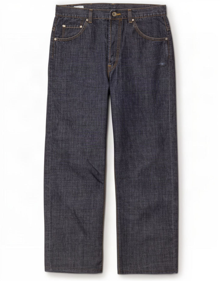 Lacoste Herre Straight Jeans Størrelse 42 Medium W32 L28 Marineblå Bomuld