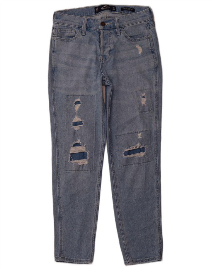HOLLISTER Kvinde Kæreste Distressed Slim Jeans US 0 XS W24 L25 Blå