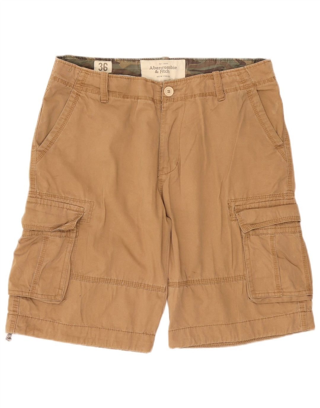 Abercrombie & Fitch Herre Cargo Shorts W36 Large Beige