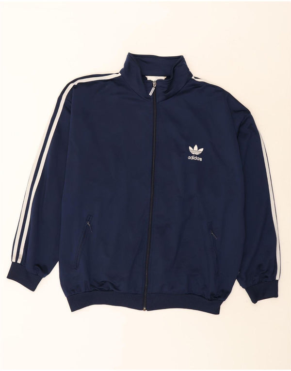 Adidas Træningsdragt til mænd Topjakke UK 44/46 Stor marineblå polyester