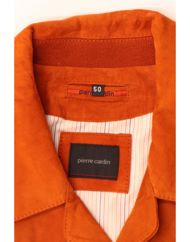 Pierre Cardin Herre ruskindsjakke IT 50 Large Orange Læder