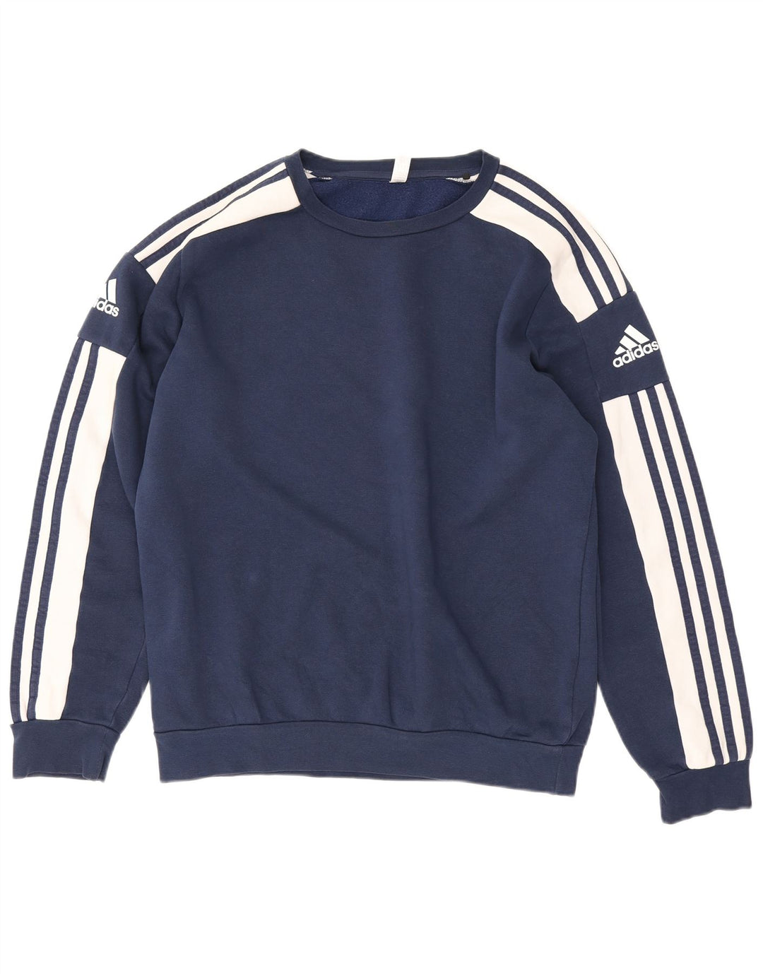 Adidas Grafisk Sweatshirt Jumper Medium Marineblå Colourblock Bomuld