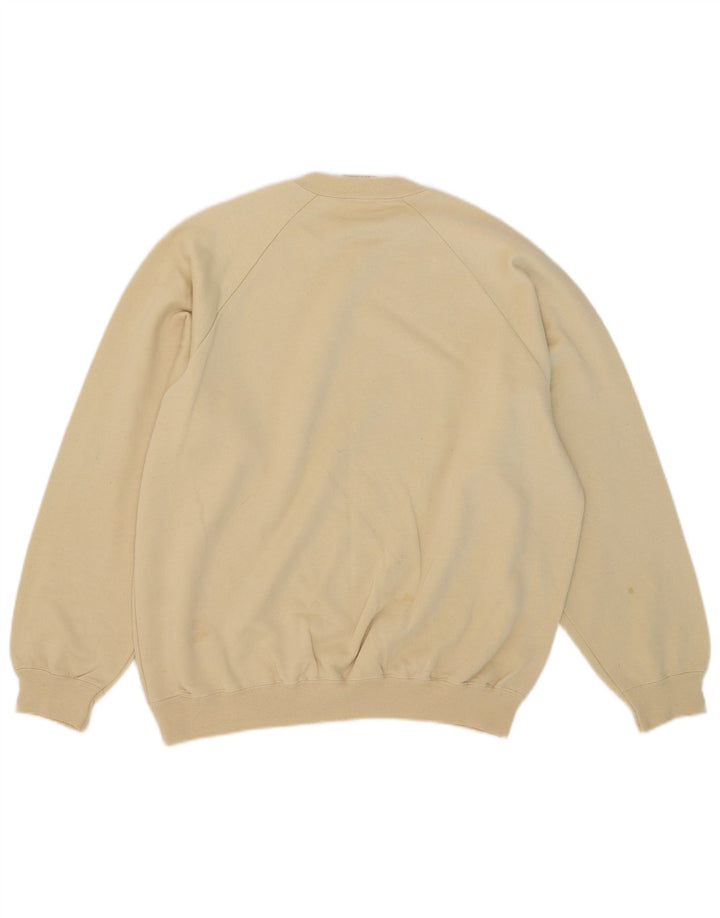 Parmalat Herre Grafisk Sweatshirt Jumper Stor Beige Bomuld