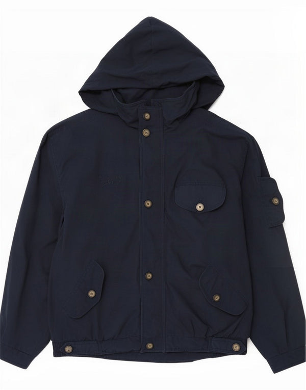 Brugi Herre Hooded Utility Jacket UK 42 XL Navy Blue Polyester