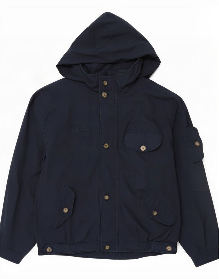 Brugi Herre Hooded Utility Jacket UK 42 XL Navy Blue Polyester