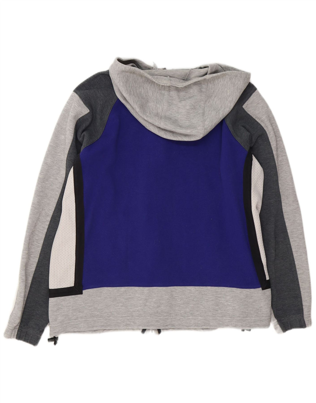 Adidas Herre Loose Fit Hættetrøje Sweater med lynlås Small Grå Colourblock Polyester