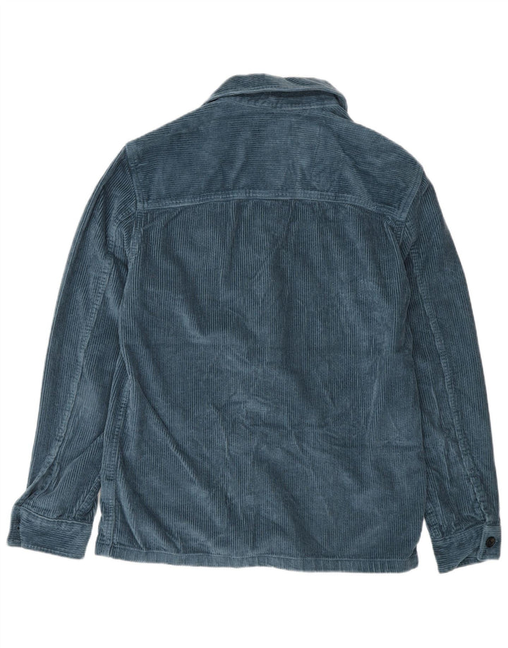 Marks & Spencer Herre Overshirt Corduroy Skjorte Lille Blå Bomuld