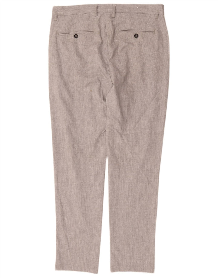 Zara Herre Slim Suit Bukser EU 40 Medium W31 L31 Grå Polyester