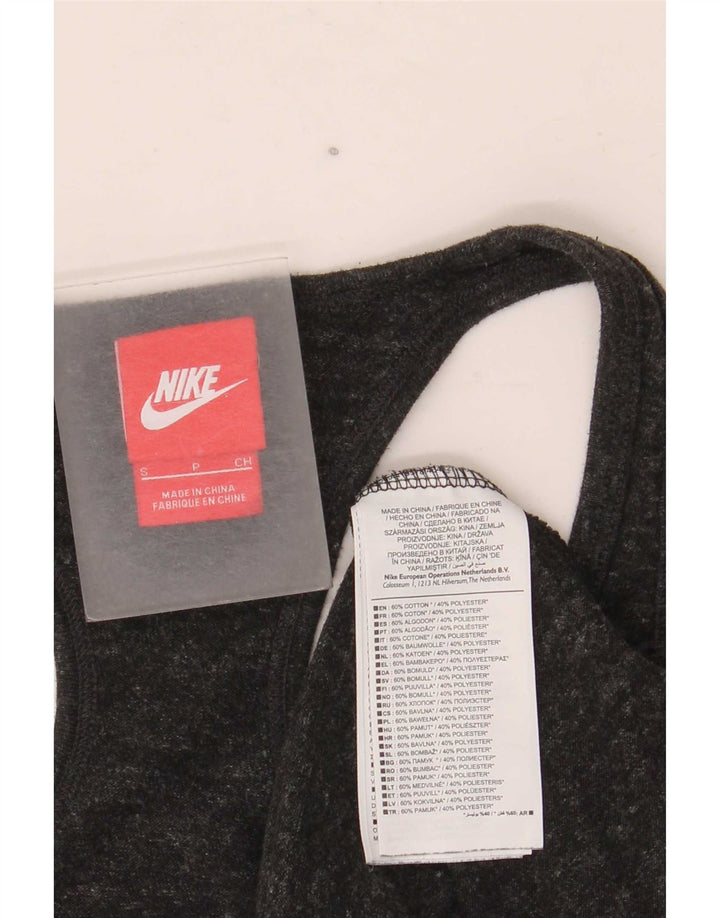Nike Kvinders Grafisk Vest Top UK 10 Small Grå Flecked Bomuld