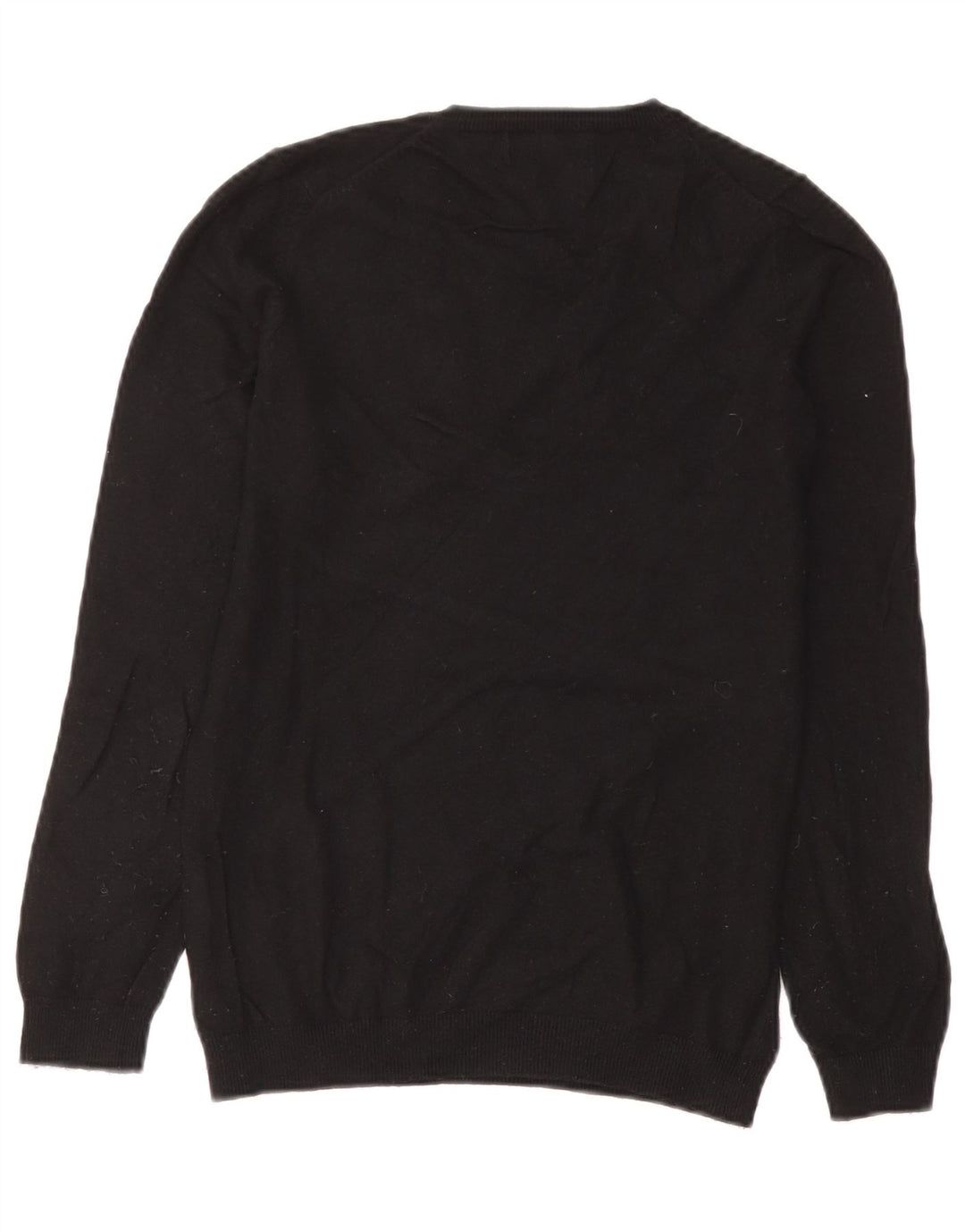Marks & Spencer Dame V-hals sweater UK 12 Medium Black Viscose