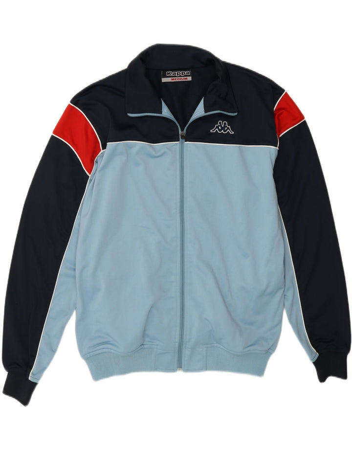 KAPPA Mens Tracksuit Top Jacket Medium Blue Colourblock Polyester Vintage Kappa and Second-Hand Kappa from Messina Hembry 