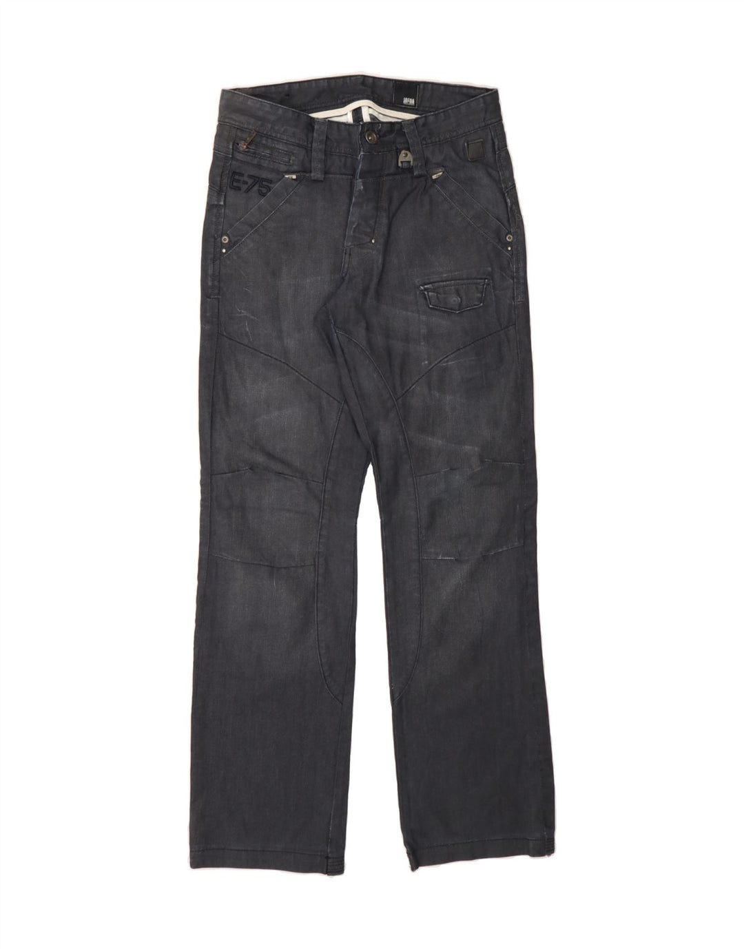 JACK & JONES Mens Straight Jeans W31 L34 Navy Blue Cotton Vintage Jack & Jones and Second-Hand Jack & Jones from Messina Hembry 