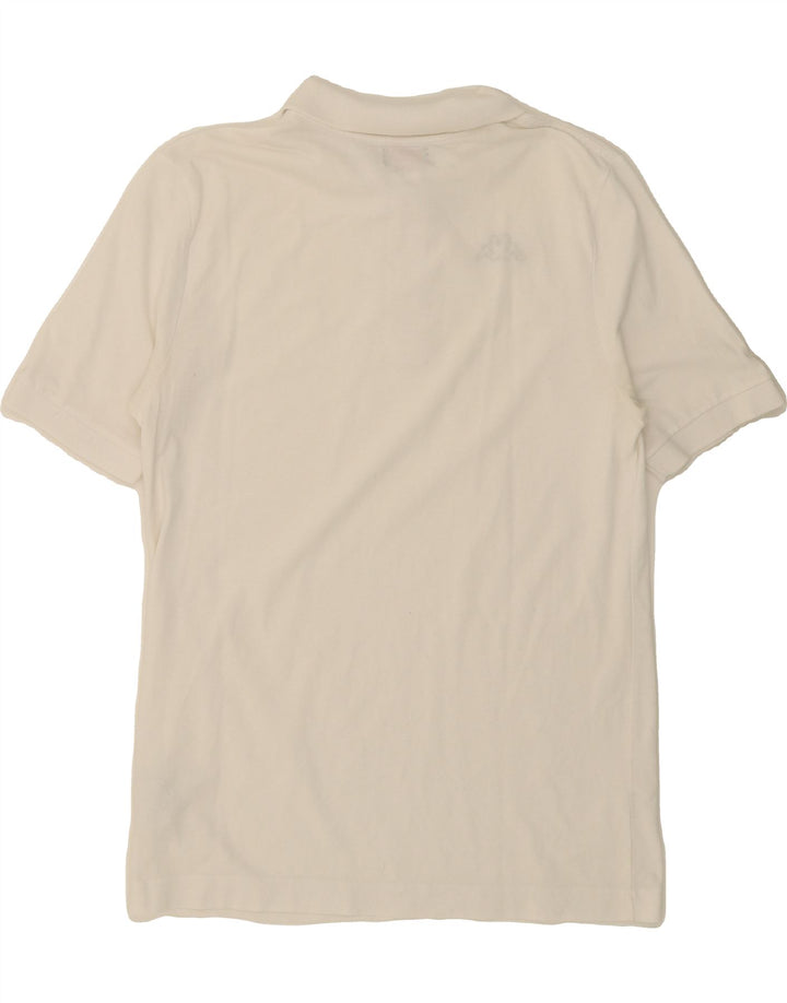 KAPPA Mens Polo Shirt Large White Cotton Vintage Kappa and Second-Hand Kappa from Messina Hembry 