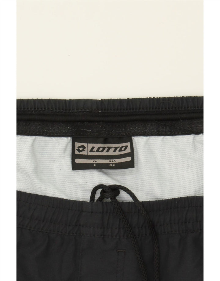 LOTTO Mens Sport Shorts Small Black Colourblock Vintage Lotto and Second-Hand Lotto from Messina Hembry 