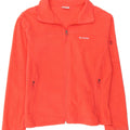 COLUMBIA Womens Fleece Jacket UK 18 XL Orange Polyester Vintage Columbia and Second-Hand Columbia from Messina Hembry 