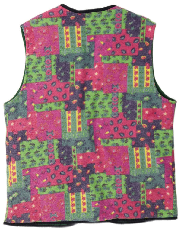 Rifle Herre Vendbar Fleece Gilet UK 40 Large Flerfarvet Patchwork