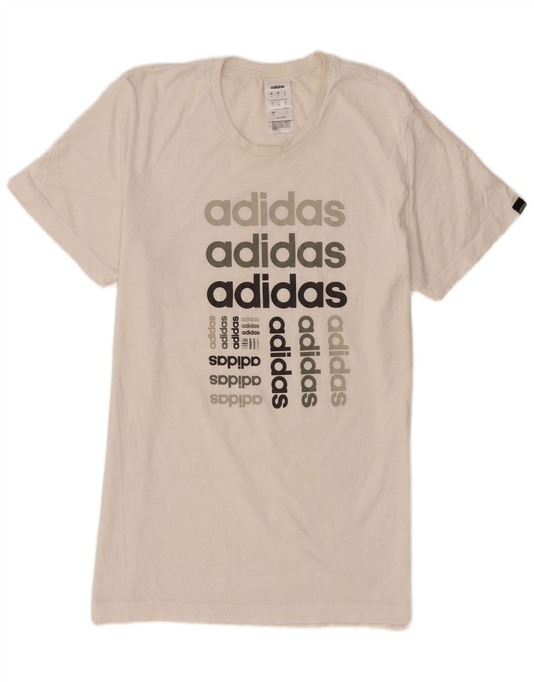 Adidas Grafisk T-shirt top til mænd Medium hvid bomuld
