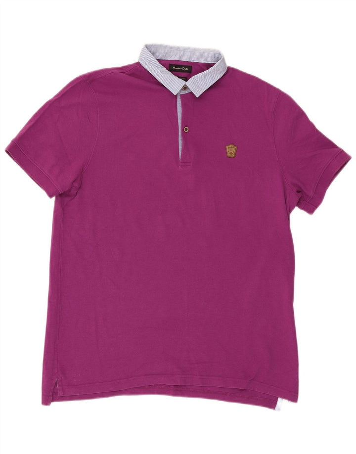 Massimo Dutti Herre Rugby Polo Shirt XL Lilla