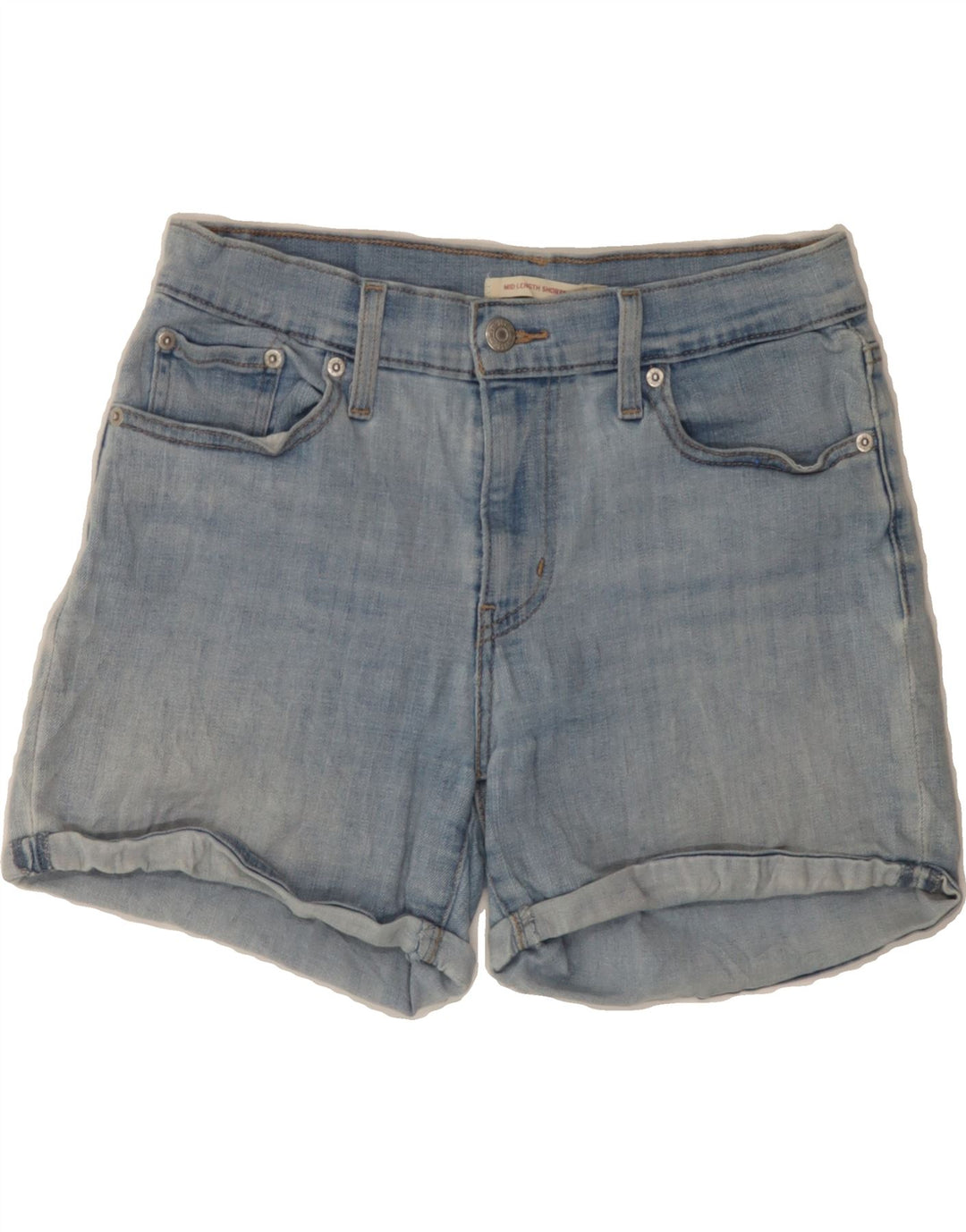 LEVI'S Womens Denim Shorts W28 Medium Blue Cotton Vintage Levi's and Second-Hand Levi's from Messina Hembry 