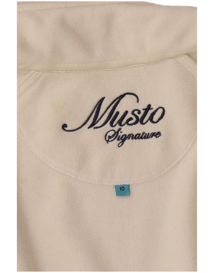 Musto Dame Fleecejakke UK 10 Small White Polyester