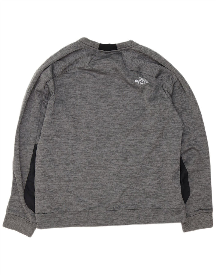 The North Face Herre Sweatshirt Jumper Large Grå Colourblock Polyester